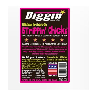 Diggin ‘Your Dog retira las golosinas para mascotas Strippin’ Chicks distribuidas en CO y NV