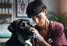 Evaluando la Herida en un perro Evaluando la Herida en un perro